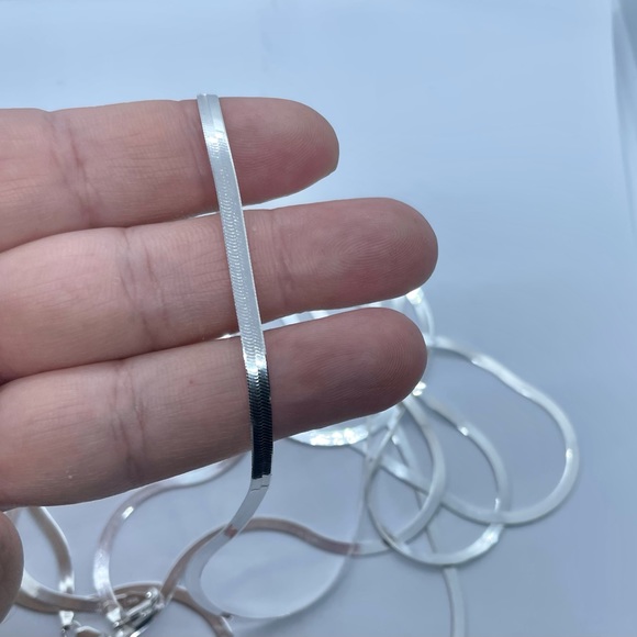 Sterling Silver Herringbone Chain - Picture 8 of 11